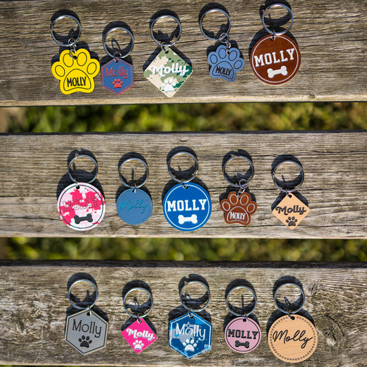 Small Acrylic Pet Tags (30mm)