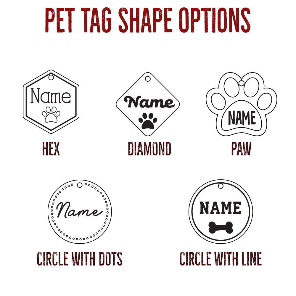 Small Acrylic Pet Tags (30mm)